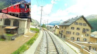 ★ 4K 🇨🇭Pontresina  ScuolTarasp late spring cab ride Switzerland 052020 [upl. by Anwaf]