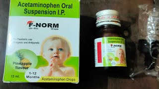 Acetaminophen Oral Suspension  FNorm Drops Benefits in Hindi [upl. by Scales]