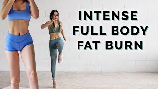 Intense Fat Burning Full Body Workout  No Jumping Variations Included [upl. by Ardnuaed959]