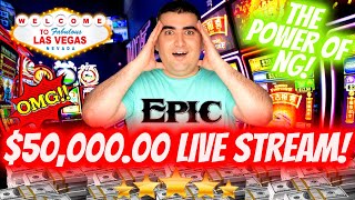 NON STOP HUGE JACKPOTS 🔴50000 High Limit Live Stream  CRAZY HIGH LIMIT ACTION [upl. by Trilley775]