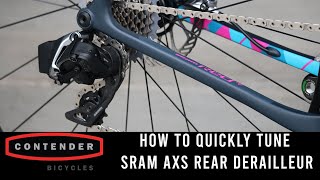 How To Adjust SRAM AXS Rear Derailleur [upl. by Anitsirk798]