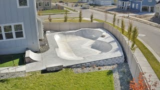 real SKATEPARK in my BACKYARD  backyard tour 2 [upl. by Hultin]