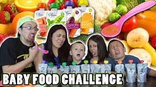 BABY FOOD CHALLENGE Fruits amp Vegetables amp Meat FUNnel V Fam [upl. by Retha]