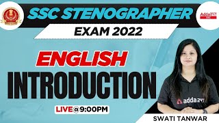 SSC Stenographer 2022  Steno English Classes  Syllabus Introduction by Swati Tanwar [upl. by Hearsh]