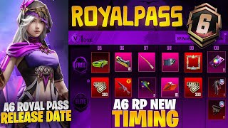 A6 Royal Pass Official Release Date And Timing  Rp Create Opening  Free Materials  Pubg Mobile [upl. by Evander261]