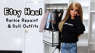 Barbie Etsy Haul Barbie Repaint Doll Outfits amp More 6 [upl. by Mcnamee]