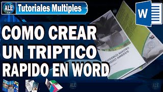 Como Crear Un Tríptico En Word – Y Como Imprimir [upl. by Cassi658]