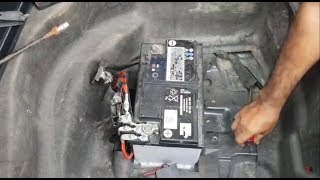 HOW TO REPLACE BATTERY IN AUDI amp CODE PROPERLY VARTA AUDI A5 [upl. by Shanks]