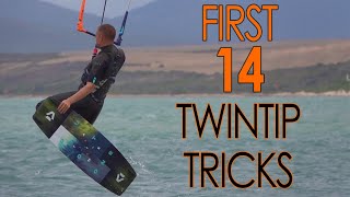 First 14 Tricks for Kiteboarders hooked in twintip light wind skills [upl. by Jedthus770]