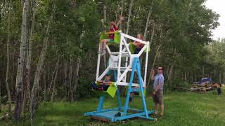 Backyard Ferris wheel for kids Hand powered [upl. by Villiers937]