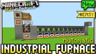 Minecraft Bedrock  INDUSTRIAL FURNACE  Automatic   Redstone Tutorial  MCPE  Xbox  Switch [upl. by Holzman]