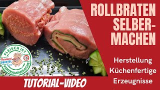 Rollbraten selber füllen  Tutorial gefüllter Braten  Fleischerei Bechtel [upl. by Alleusnoc]