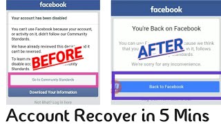 Fix in 5 mins\Go to community standards facebook \how to recover disabled facebook account 2023 [upl. by Anadal]