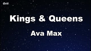 Karaoke♬ Kings amp Queens  Ava Max 【No Guide Melody】 Instrumental [upl. by Ehc]