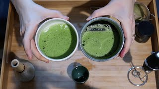 Frothing Matcha Whisk vs Electric Frother  Matcha Basics [upl. by Eirased619]