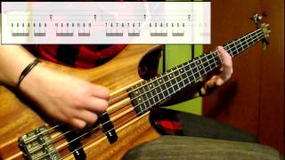 System Of A Down  Chop Suey Bass Cover Play Along Tabs In Video [upl. by Ueihttam87]