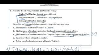 DBMS  Relational Algebra Questions with Solution  Part 1 [upl. by Elfstan]