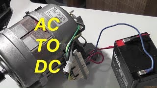 Easy Conversion of AC Washer Motor to 12VDC [upl. by Anoved]