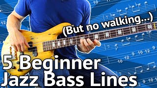 5 BeginnerFriendly JAZZ Bass Lines Guaranteed To Impress [upl. by Clements626]