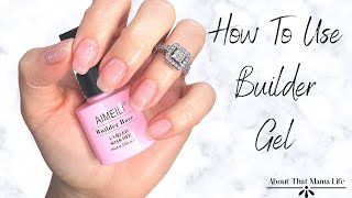 How To Use Builder Gel  Aimeili Builder Gel Mani [upl. by Christi208]