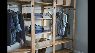 Build a Closet How to Build Industrial Style Closet  Freestanding [upl. by Nnylharas128]