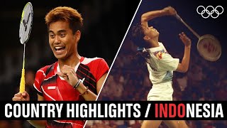 Indonesias 🇮🇩BEST 🏸moments at the Olympics [upl. by Nitsed]