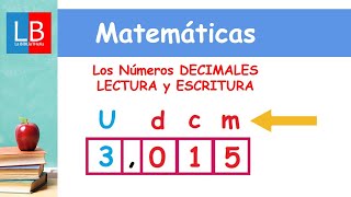 Los Números DECIMALES LECTURA y ESCRITURA ✔👩‍🏫 PRIMARIA [upl. by Yzus]