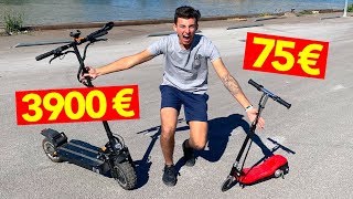 TROTTINETTE ÉLECTRIQUE À 75€ VS 3900€ [upl. by Hagerman]