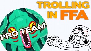 AGARIO TROLLING TEAMERS IN FFA  quotPRO TEAMquot  Agario [upl. by Stacey]