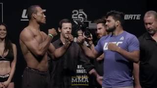 UFC 224 Jacare Souza vs Kelvin Gastelum Weighin Staredown  MMA Fighting [upl. by Shay]