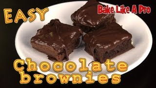 Easy Chocolate Brownies Recipe [upl. by Anelej129]