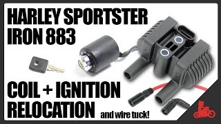 HOW TO Coil amp Ignition Relocation  Wire Tuck  Harley Sportster Iron 883 [upl. by Lawrence691]