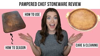 Pampered Chef Stoneware Review  Care Cleaning How to Use [upl. by Burra]