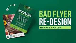 Bad Flyer ReDesign I Graphic Design Tutorial [upl. by Otsugua]