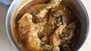 Hunters Chicken Recipe  Chicken Chasseur By the French Cooking Academy [upl. by Nevai]