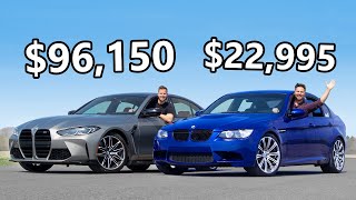 2021 BMW M3 vs The Cheapest E90 BMW M3 You Can Buy [upl. by Lienahs]