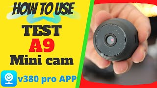 Mini Camera WIFI A9 IP Cam User Manual APP Setup [upl. by Niu180]