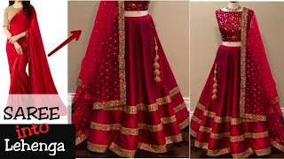 DIY How to Make Lehenga लेहंगा in 10 minutes [upl. by Babette]