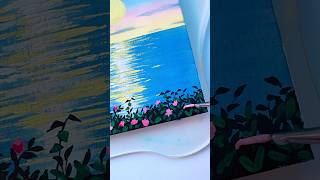 Beautiful sunset scenery art painting shorts [upl. by Segal]