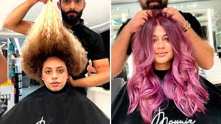 INCREÍBLES TRANSFORMACIONES DE CABELLO 2019  ANTES Y DESPUÉS [upl. by Asile]