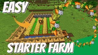 How to make a Crop Farm in Minecraft Starter Crop Farm for Minecraft Survival 114 amp 115 Avomance [upl. by Mehs]