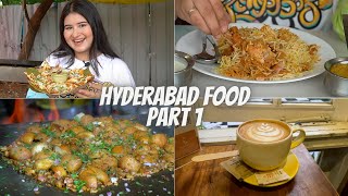 Hyderabad Food Part 1  Paradise Biryani Pizza Dosa Shawarma amp More [upl. by Miquela]