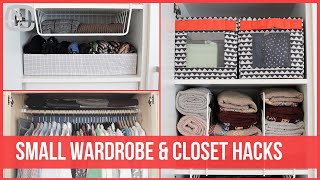 How to fit everything in a small wardrobe or closet  OrgaNatic [upl. by Wolfram]