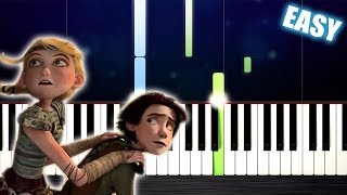 Romantic Flight How To Train Your Dragon  EASY Piano Tutorial by PlutaX [upl. by Daph]