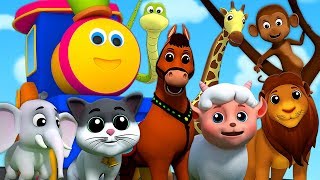 El Sonido de los Animales  Bob el tren  aprende los animales  Animal Sound Song  Kids TV Español [upl. by Anawat]