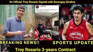 Its Official Troy Rosario Signed 3 Year Max Contract Deal with Barangay Ginebra [upl. by Komara]