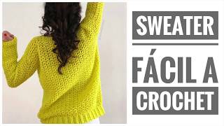 Sweater Fácil a Crochet sweatersiesta [upl. by Annairoc]