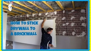 How To Direct Stick Plasterboard Over A Brickwall  Dot And Dab [upl. by Lazarus]