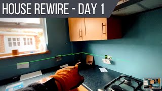 House Rewire  Day One  Electrician Life [upl. by Adrell]