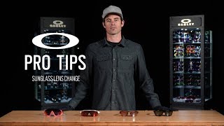 Sunglass Lens Change  OAKLEY PRO TIPS [upl. by Houser842]